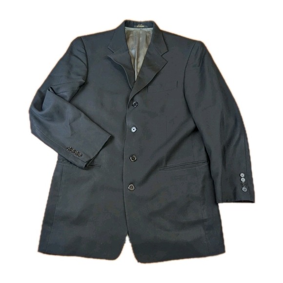 Vintage Givenchy Monsieur BlazerUSA Union Made Black Buttons Size 44